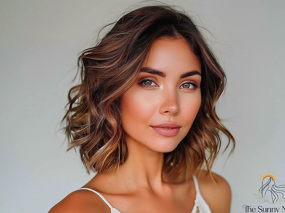 14 Hairstyles For Short Wavy Hair Perfect for Your Next Salon Appointment 12 Medium-to-Short Bob