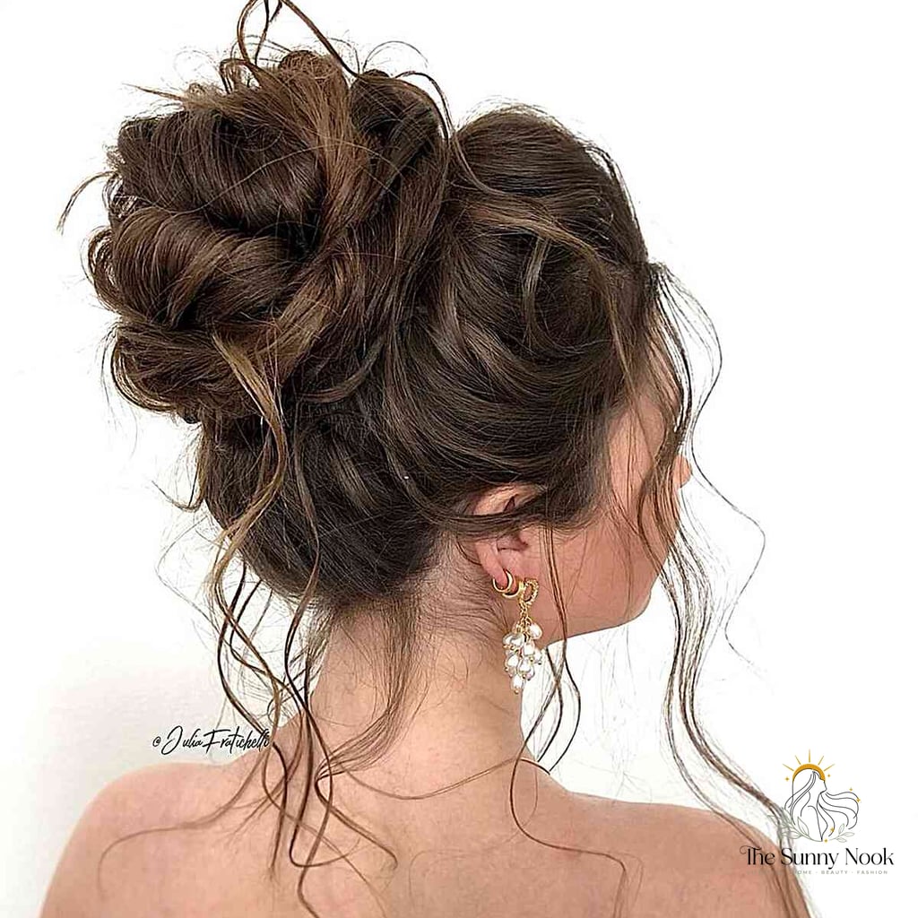 30 Updo Hairstyles For Long Hair Everyone Is Pinning Right Now 27 The Messy Bun