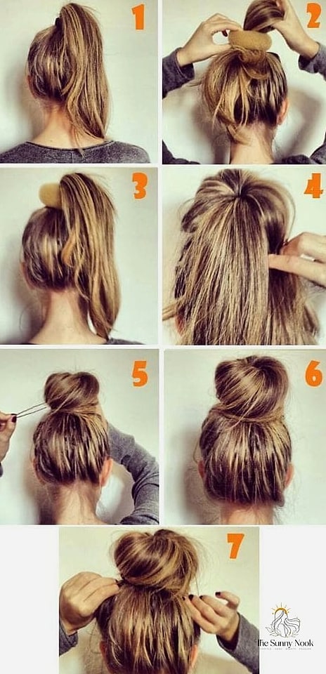 17 Simple Bun Hairstyles That Are Actually Easy to DIY 3 Messy Top Bun