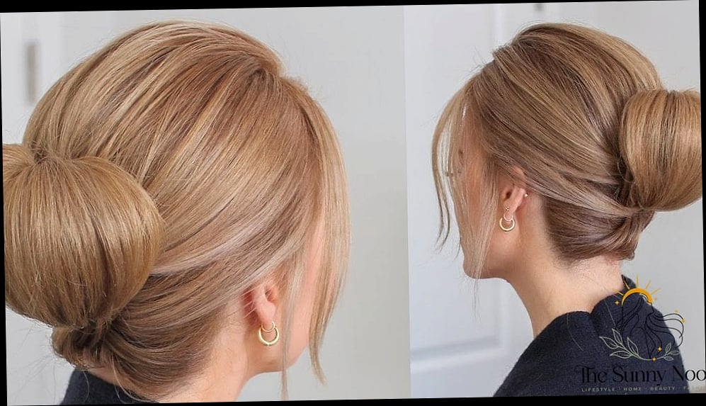 Mid-Bun with a Sparkly Comb