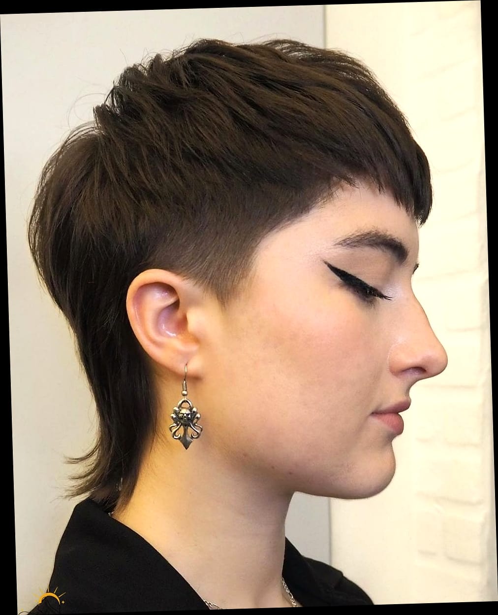 15 Short Alt Hairstyles Everyone Is Pinning Right Now 12 Mini Mullet with Bangs