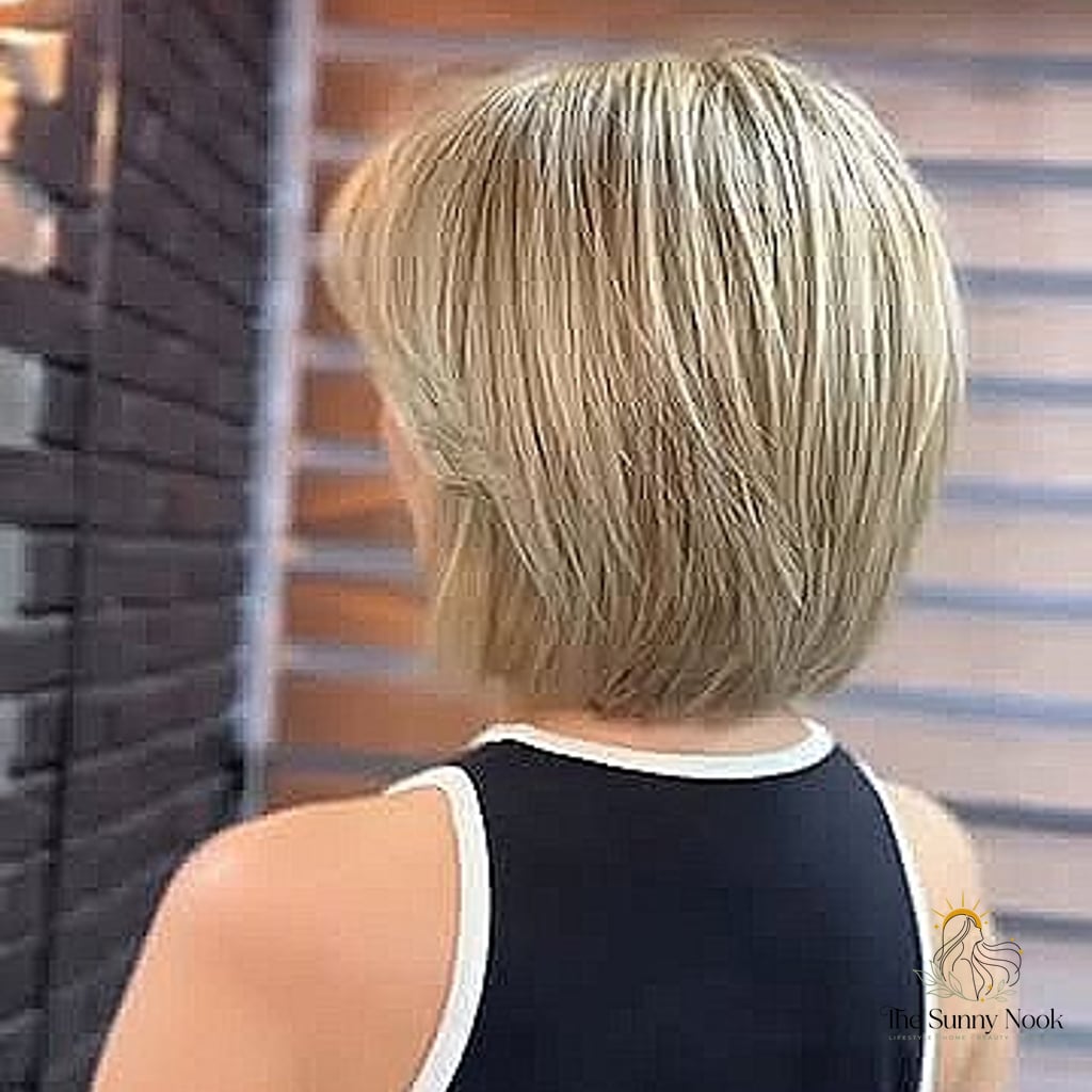 30 Aesthetic Hairstyles For Short Hair Inspo That's Giving Us Everything 23 Modern Blonde Straight Layered Bob