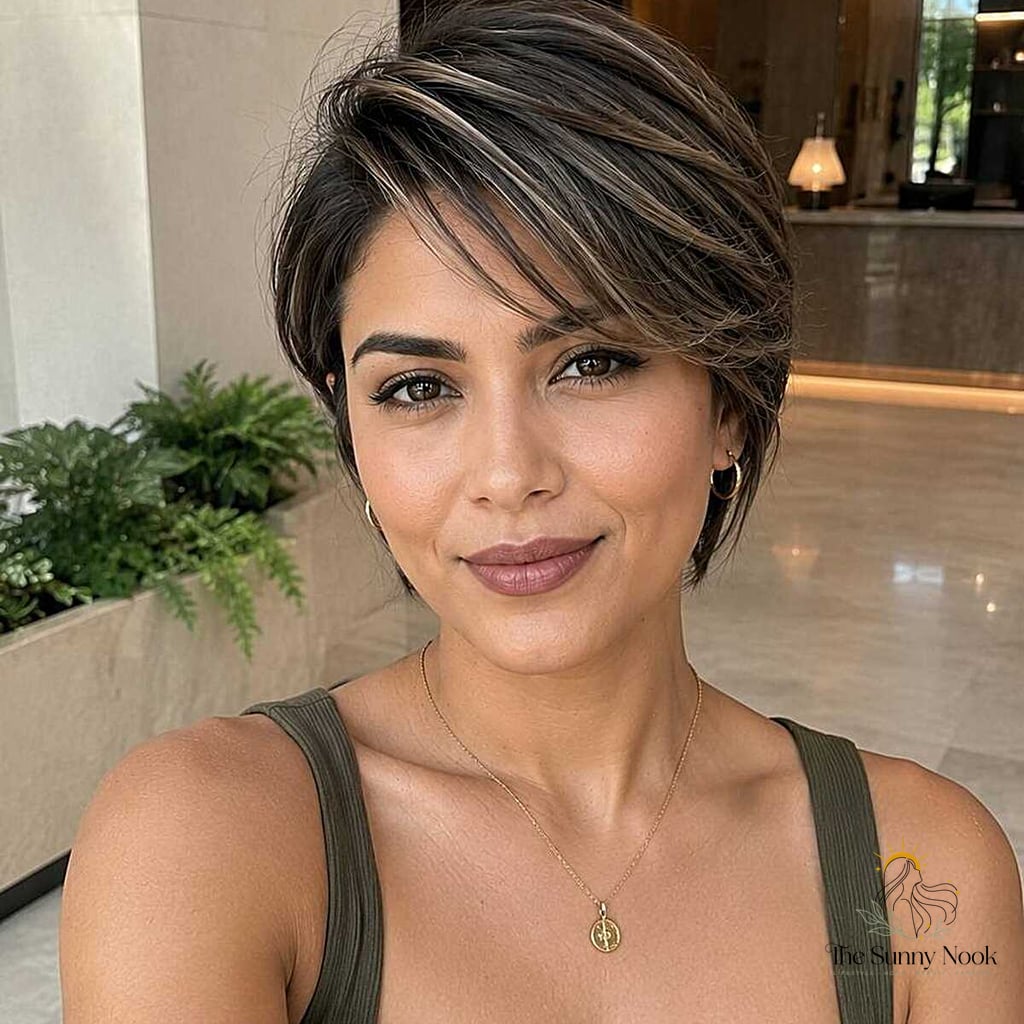 20 Hairstyles For Very Short Hair We're Obsessed With Right Now 11 The Money Piece Pixie with Bold Contrast