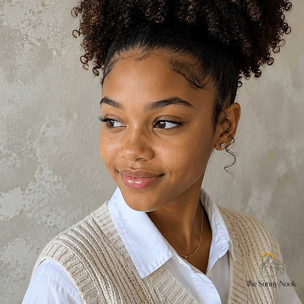 13 Short 4C Hairstyles Natural Hair Everyone Is Pinning Right Now 12 Natural Curly High Puff