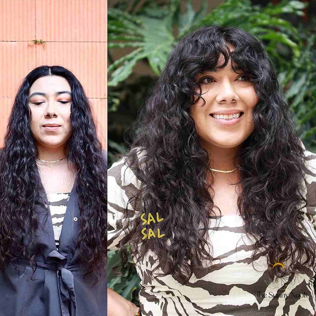 Naturally Curly Long Hair with Bangs