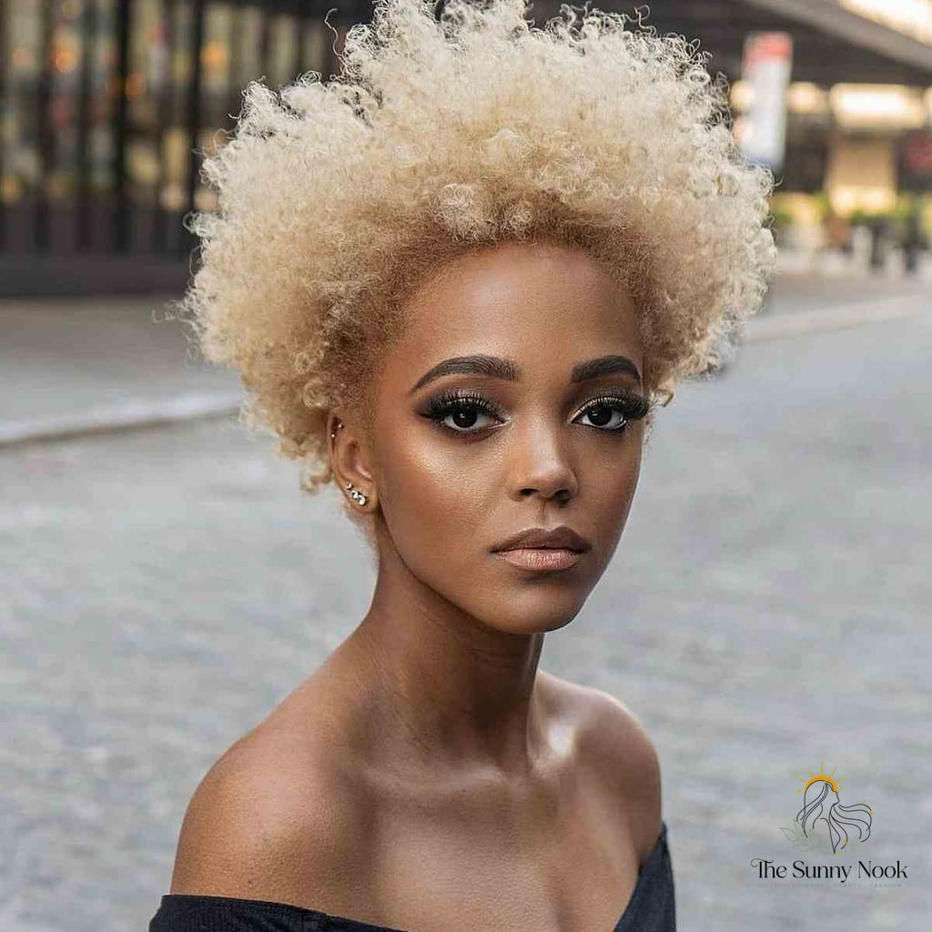 Platinum Blonde Naturally Curly Hair