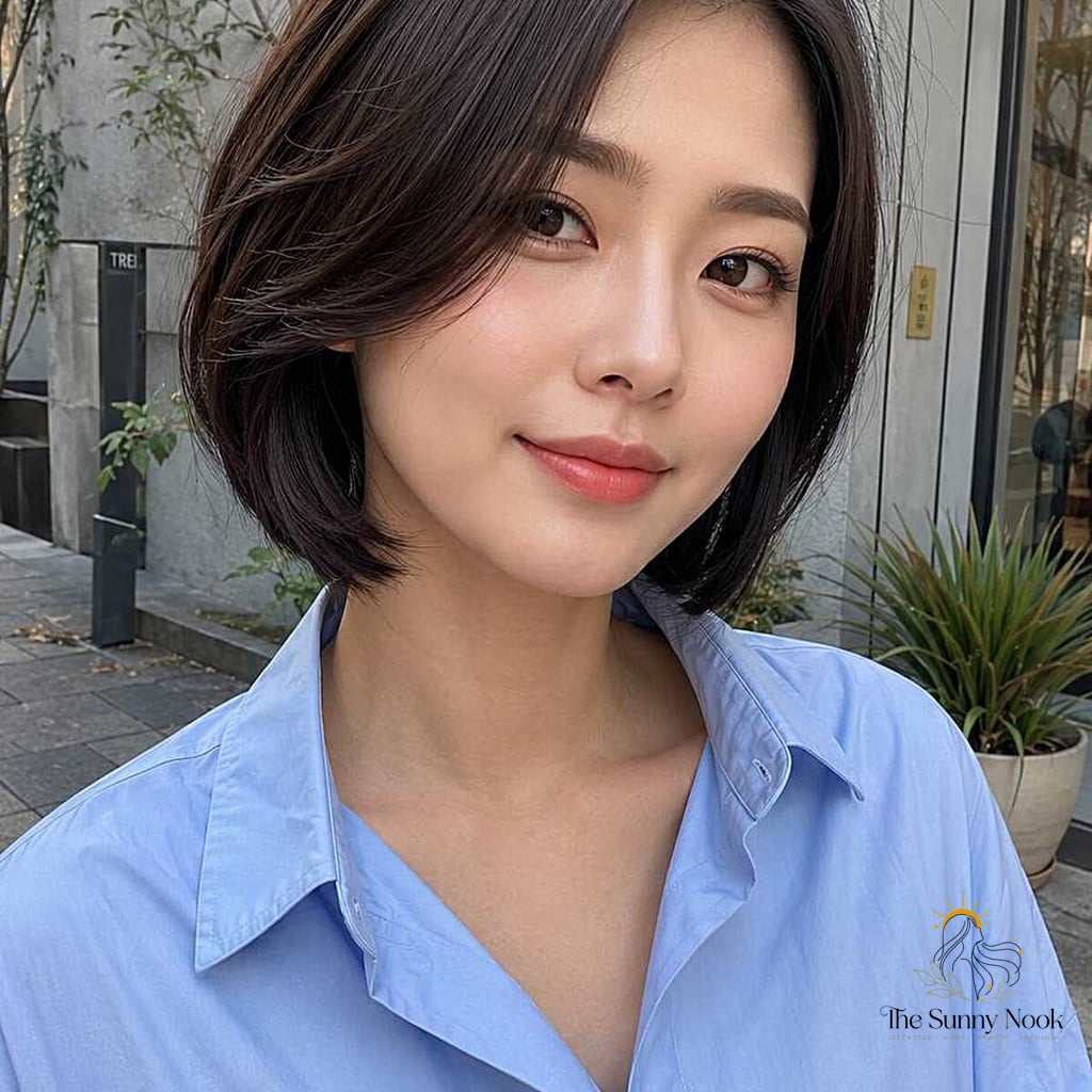 20 Hairstyles For Very Short Hair We're Obsessed With Right Now 10 The Polished Korean Bob with a Soft Sweep