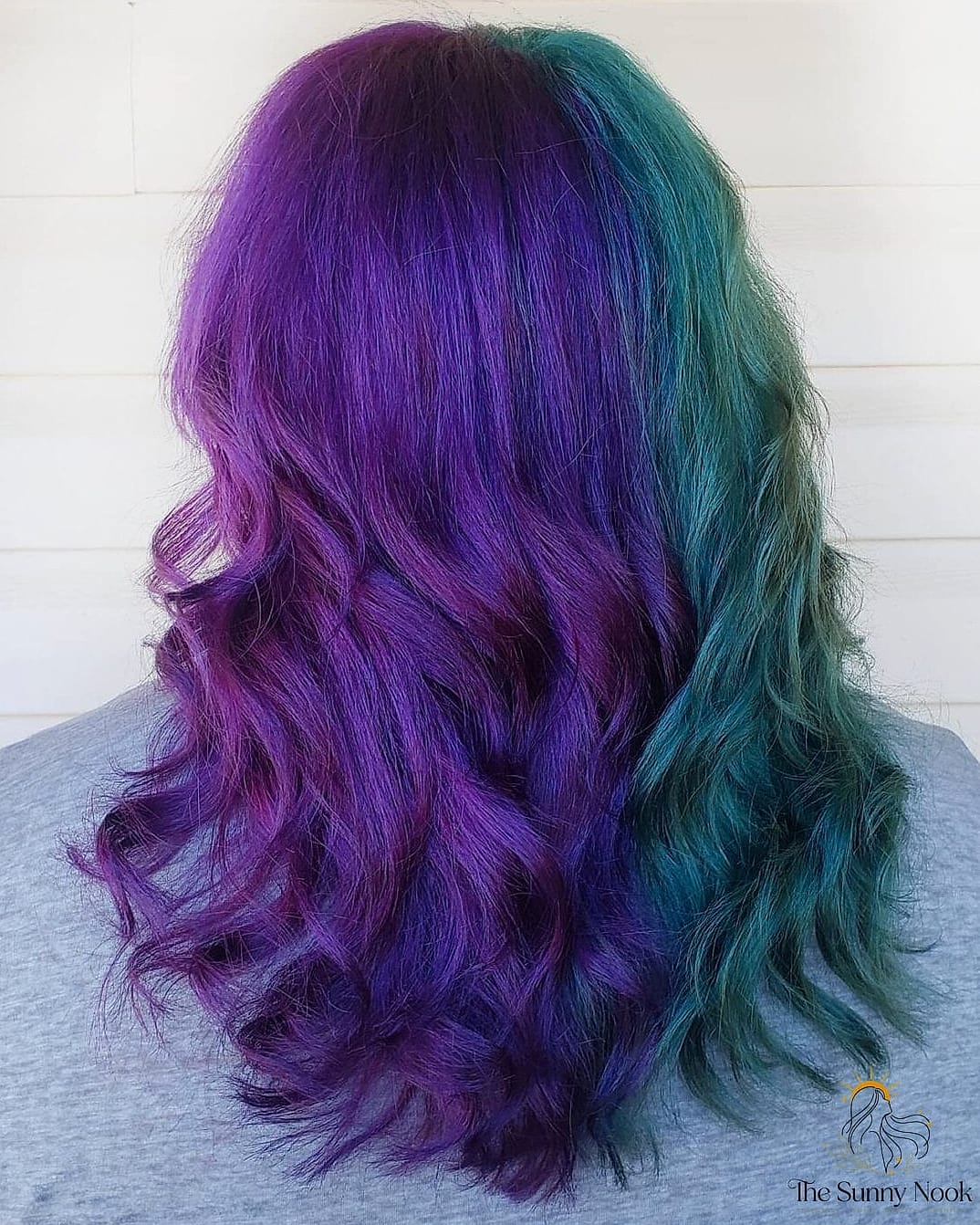 22 Party Hairstyles For Medium Hair for the Ultimate Glow Up 17 Purple, Green and Blue Rave Braids