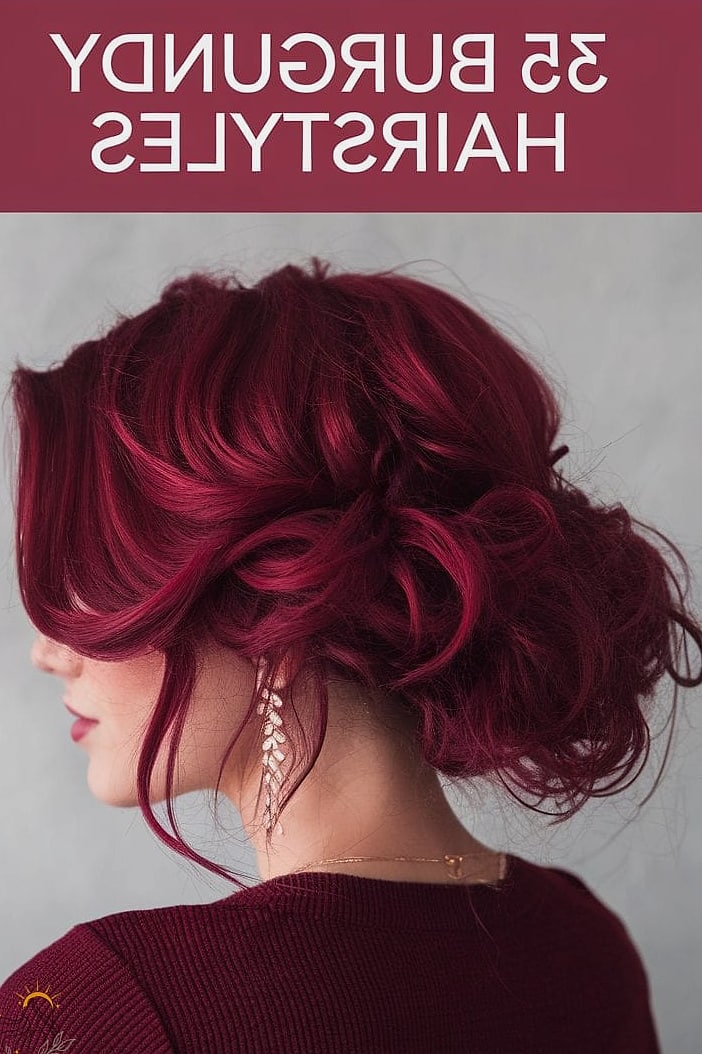 17 Short Hair Hairstyles For Wedding Indian to Save Before They Blow Up 9 Purplish Burgundy
