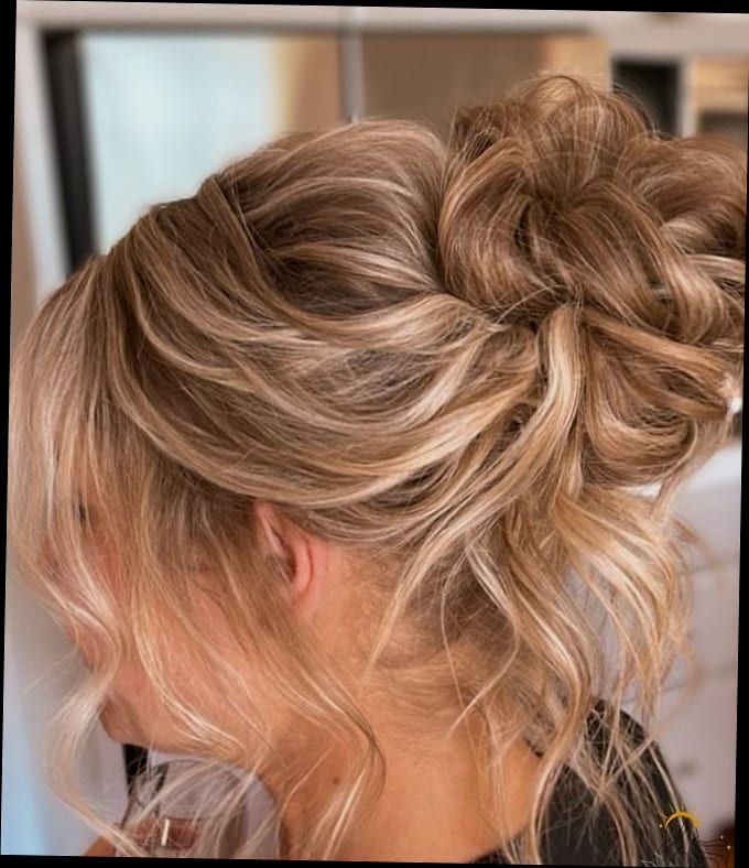 19 Messy Bun Tutorial For Medium Hair That Belong on Your Inspiration Board 17 Relaxed Textured Messy Bun with Gentle Face-Frame
