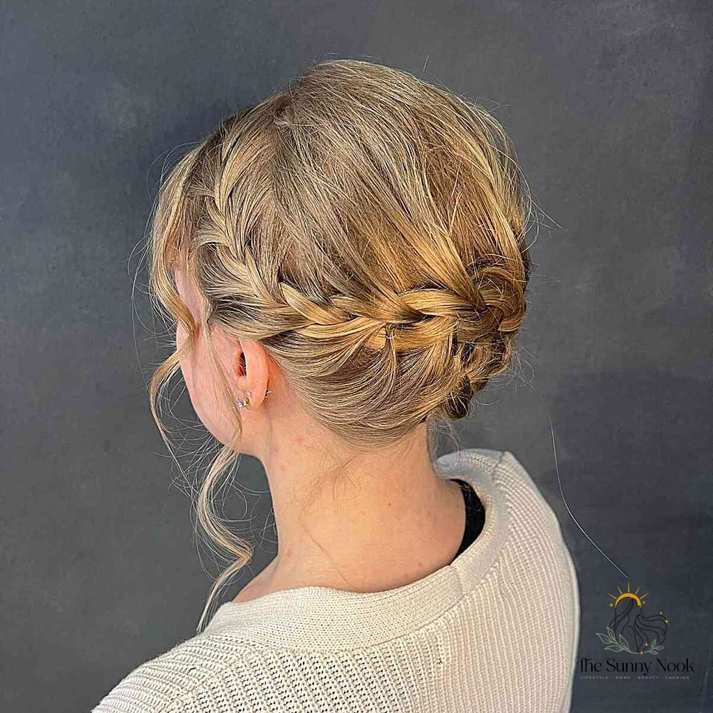 Romantic Braided Crown Updo