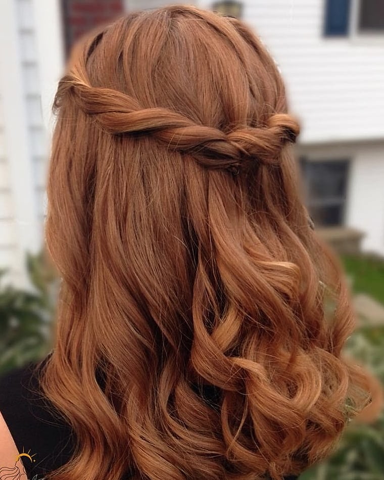 27 Half Up Hairstyles For Long Hair for the Ultimate Glow Up 24 Rope Braid Half Up
