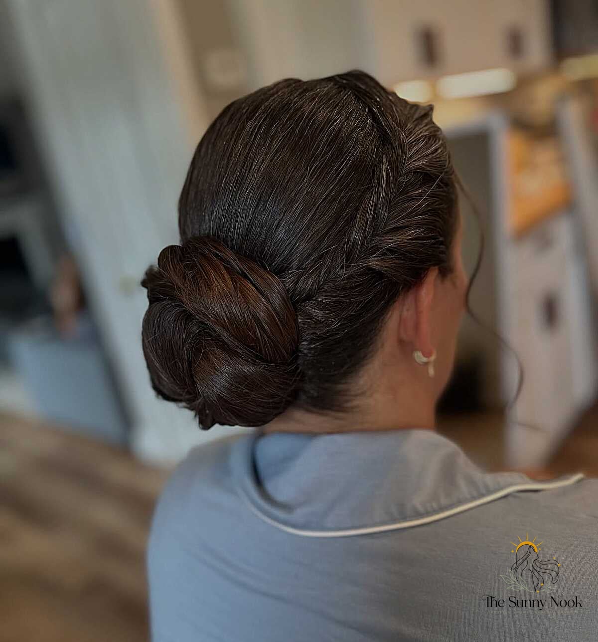 11 Low Bun Hairstyles For Black Women That Are Trending on Pinterest This Week 9 Rope-Twisted Low Knot on Deep Espresso Brown Hair