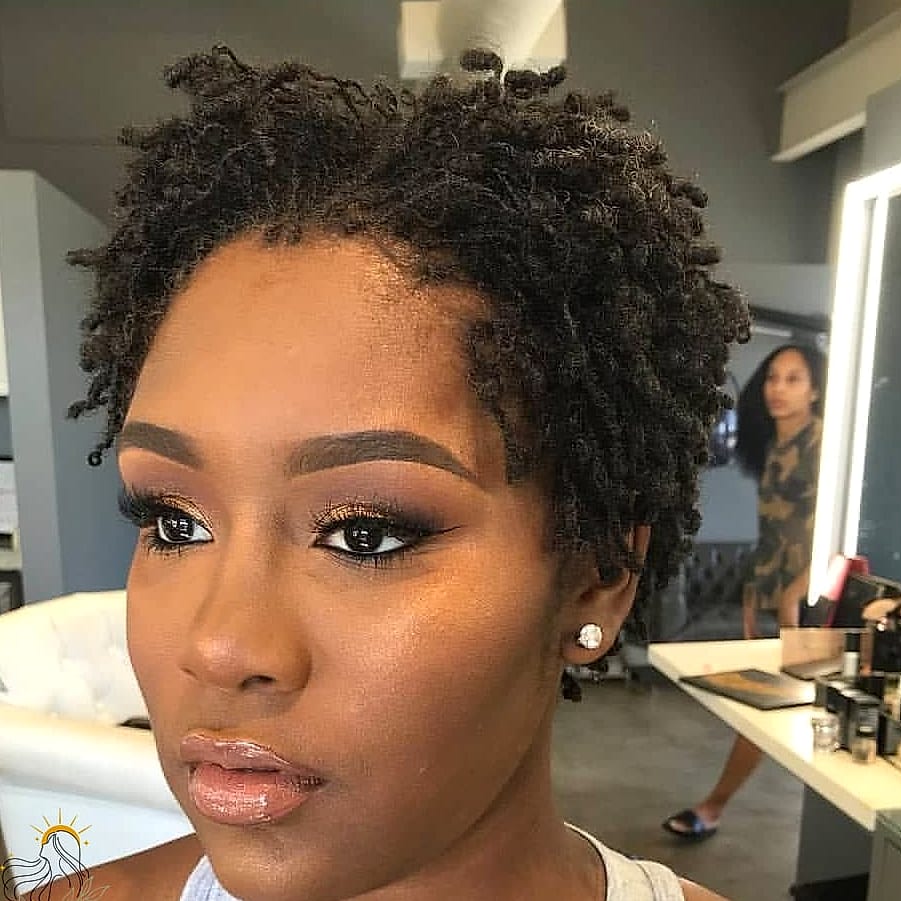 20 Hairstyles For Short Natural Hair That Belong on Your Inspiration Board 17 Short Locs with Beads