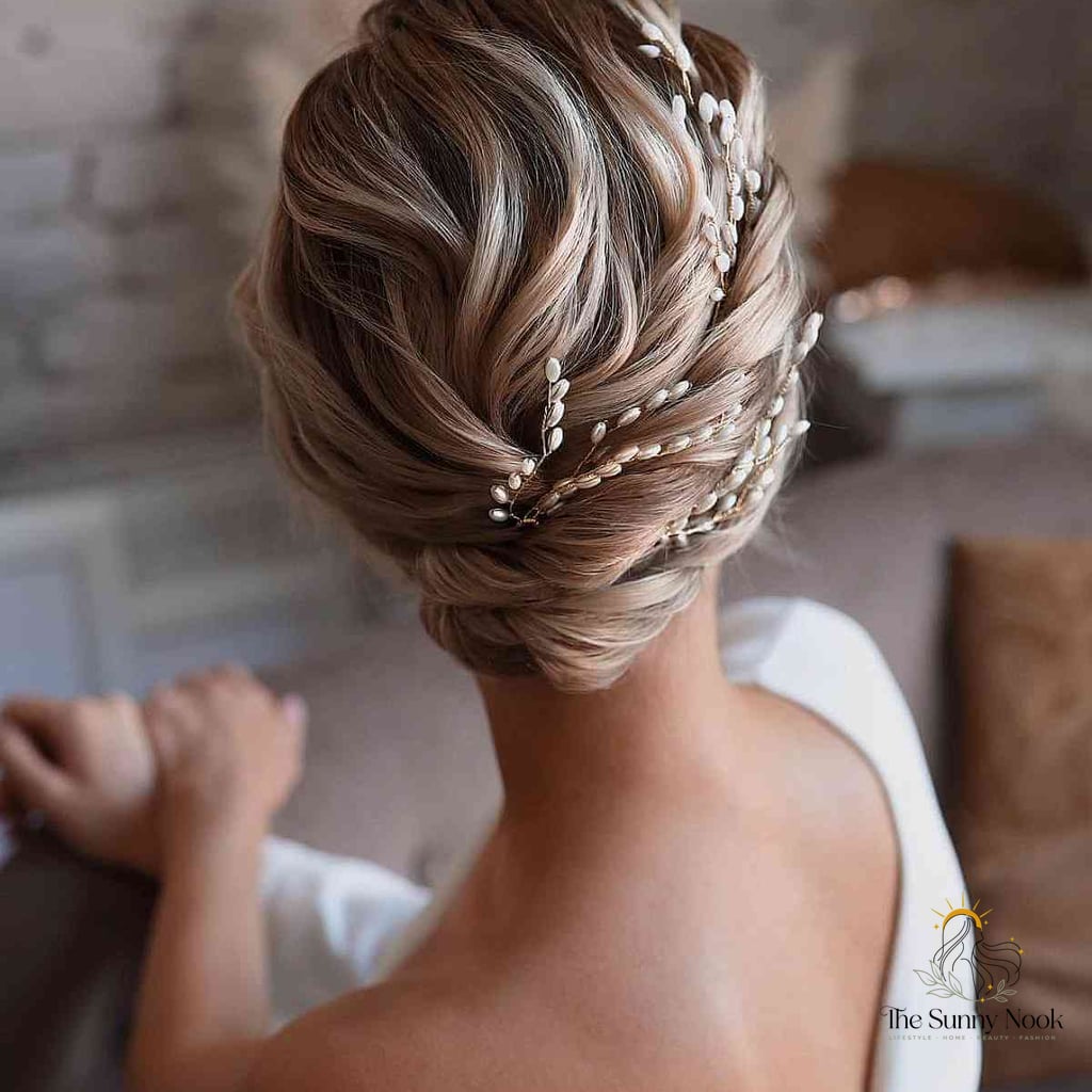 10 Traditional Hairstyles For Short Hair Everyone Is Pinning Right Now 7 Short Updo with Hair Accessories