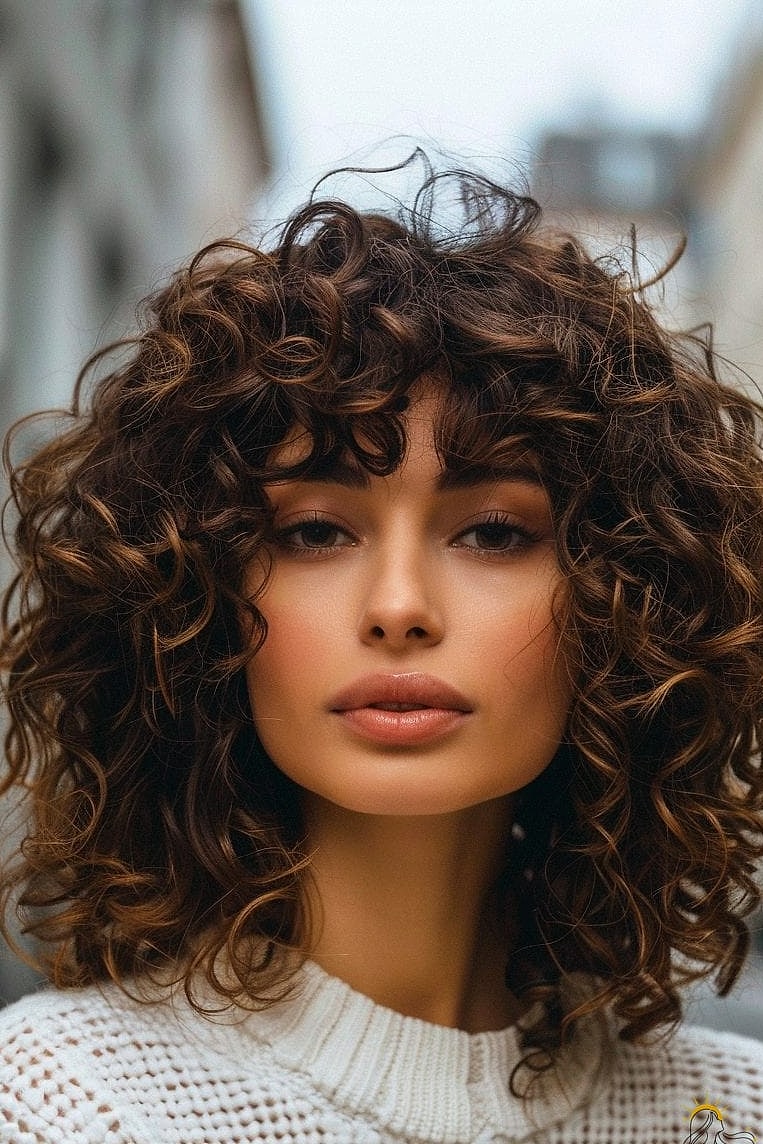 25 Hairstyles Short Curly Hair That Belong on Your Inspiration Board 11 Shoulder-Length Messy Bob