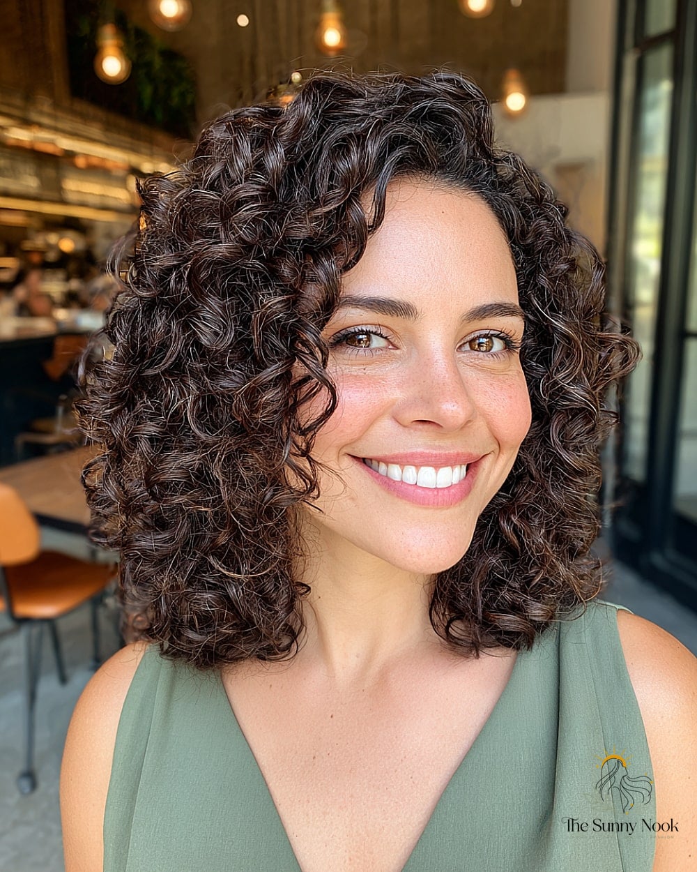 7 Slick Back Hairstyles Curly Hair to Show Your Stylist ASAP 8 Shoulder Length Curls With Blunt Ends