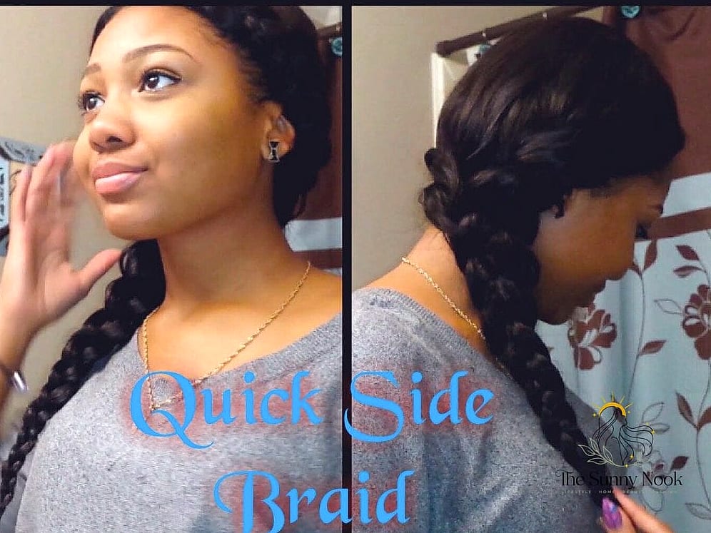 13 Cute Quick Braided Hairstyles Ideas You Need to Try Right Now 9 Side-Part Cornrows with Gold Accents