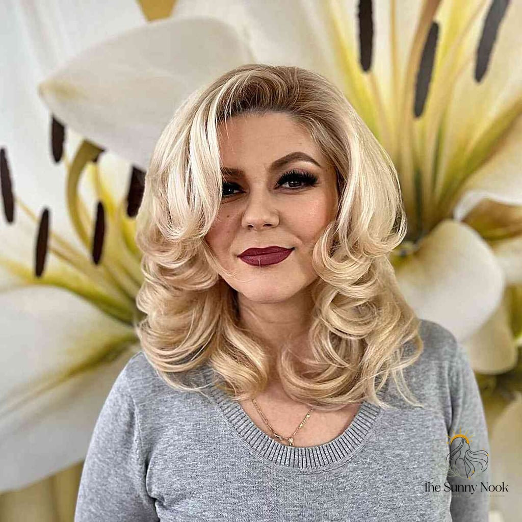 12 Gorgeous Medium Hair Hairstyles for Every Hair Type 9 Side Parted Voluminous Curled Layers