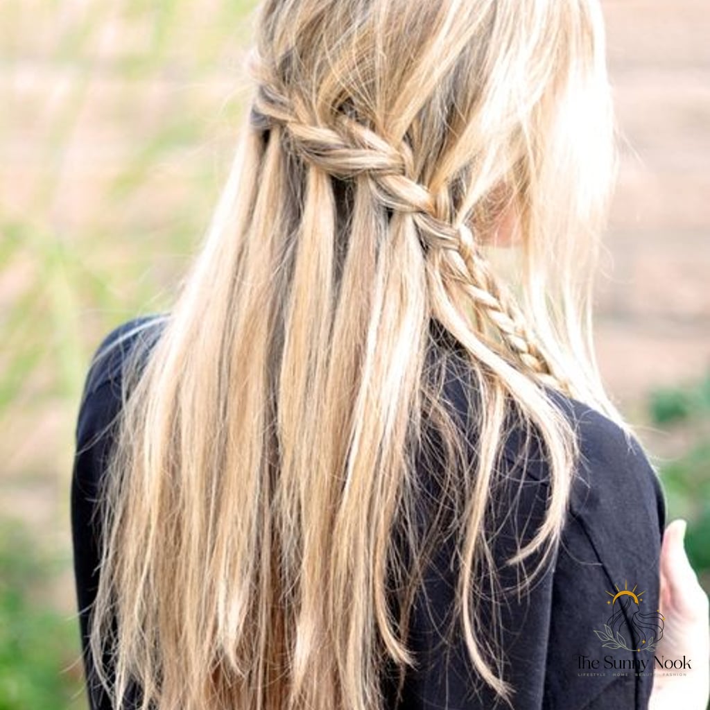 30 Hairstyles For Long Hair Braids That Prove This Trend Is Here to Stay 19 Side Waterfall Braid