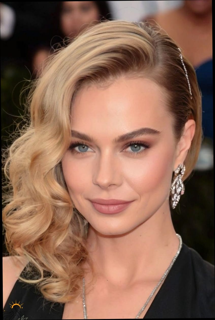 Sleek Hair with a Slick Side Sweep
