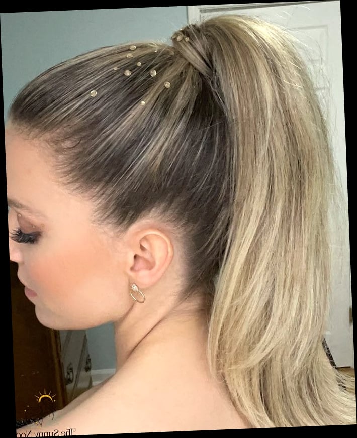 Sleek High Ponytail with Volume at the Crown