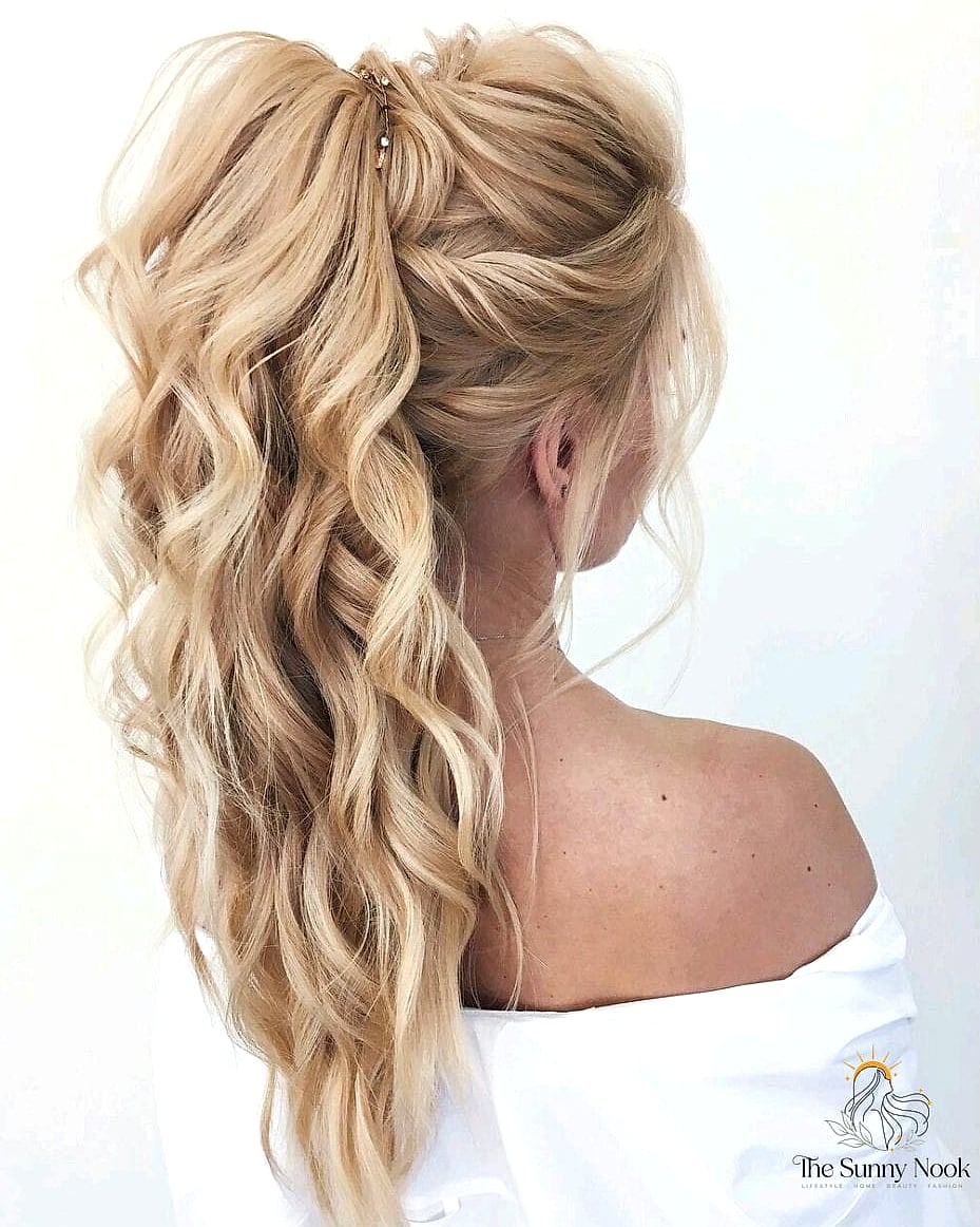 18 Updo Curly Hairstyles to Transform Your Look Instantly 17 Sleek High Ponytail with Curls