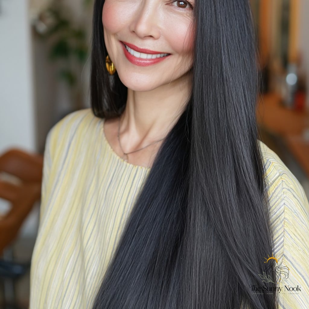 30 Cute Long Hairstyles You'll Want to Re-Create Immediately 12 Sleek Midnight-Black Long Layers