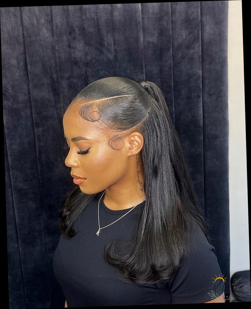27 Ponytail Hairstyles Short Hair You'll Want to Re-Create Immediately 13 Sleek Straight Half-Up
