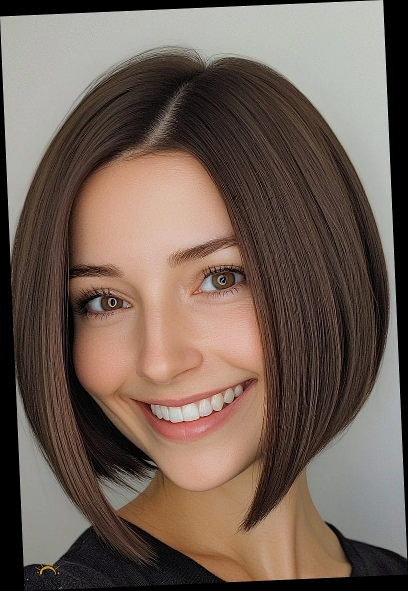 Sleek and Straight Chin-Length Hair