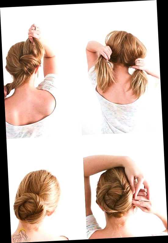 Soft Low Knot with Long Bangs