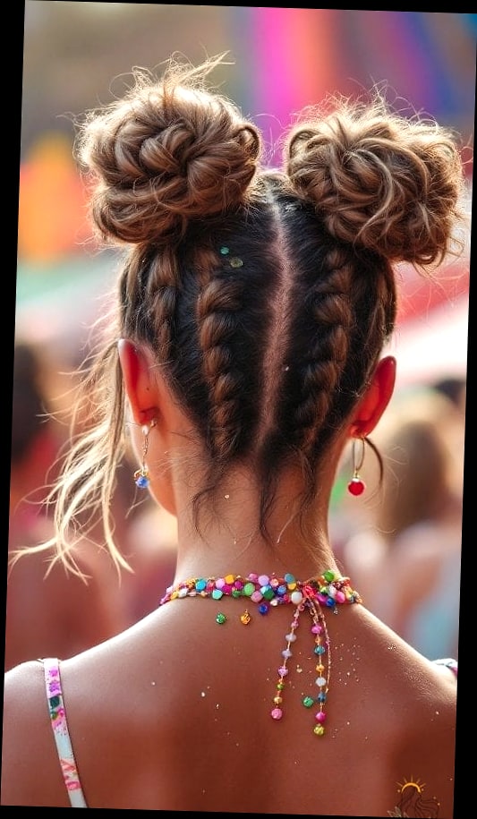 16 Stunning Hat Hairstyles Long Hair Worth Bookmarking Today 8 Space Buns