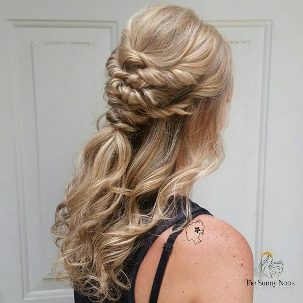 22 Party Hairstyles For Medium Hair for the Ultimate Glow Up 15 Stacked Twists Half-Ponytail