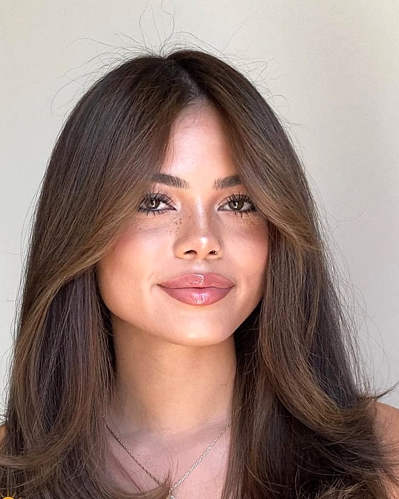 Straight Hair with Face-Framing Layers