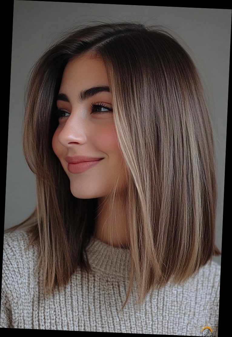 Straight Hair with Balayage Ends
