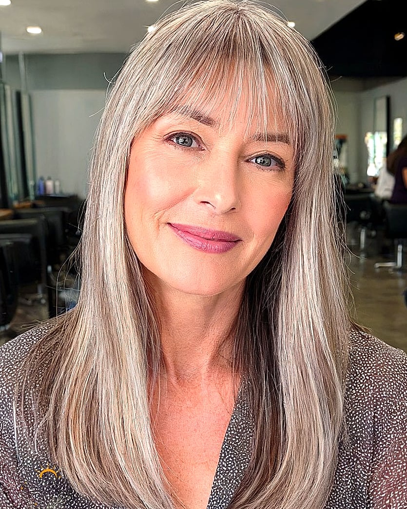 Straight Hair with Wispy Bangs