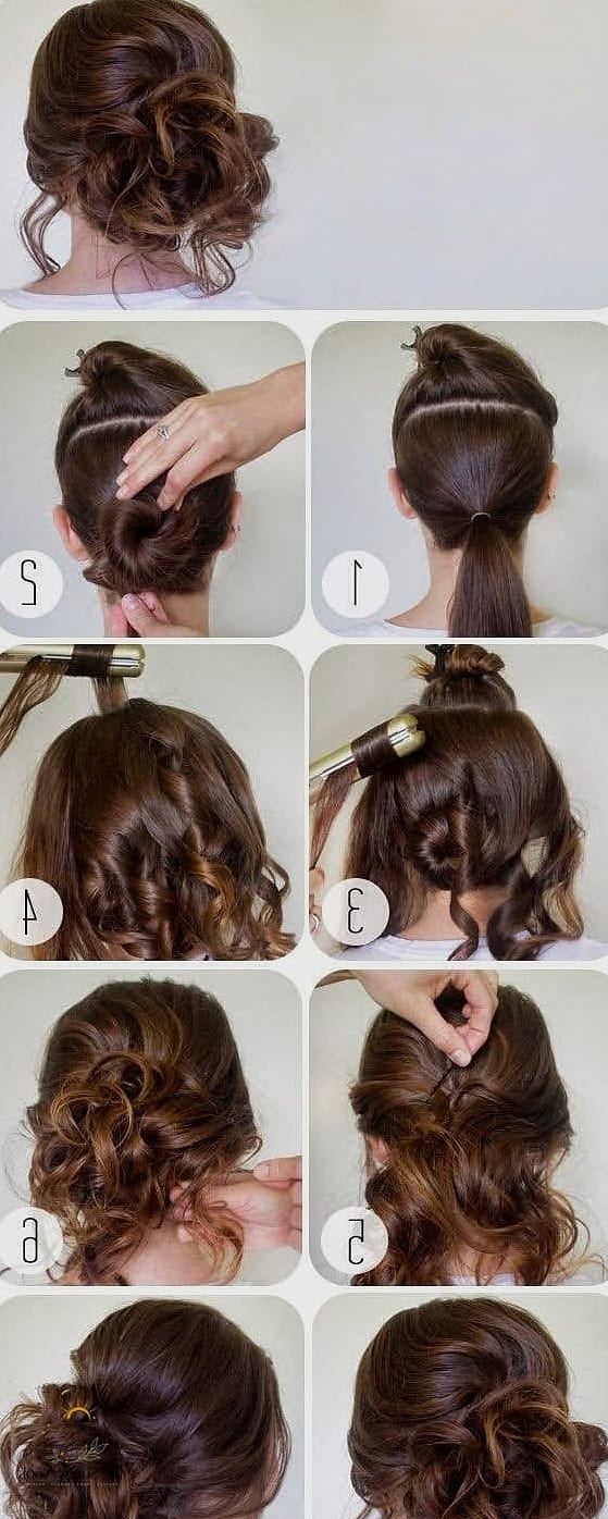 19 Curly Hairstyles Easy That Are Actually Easy to DIY 8 Straight and Sleek Wrapped Low Bun