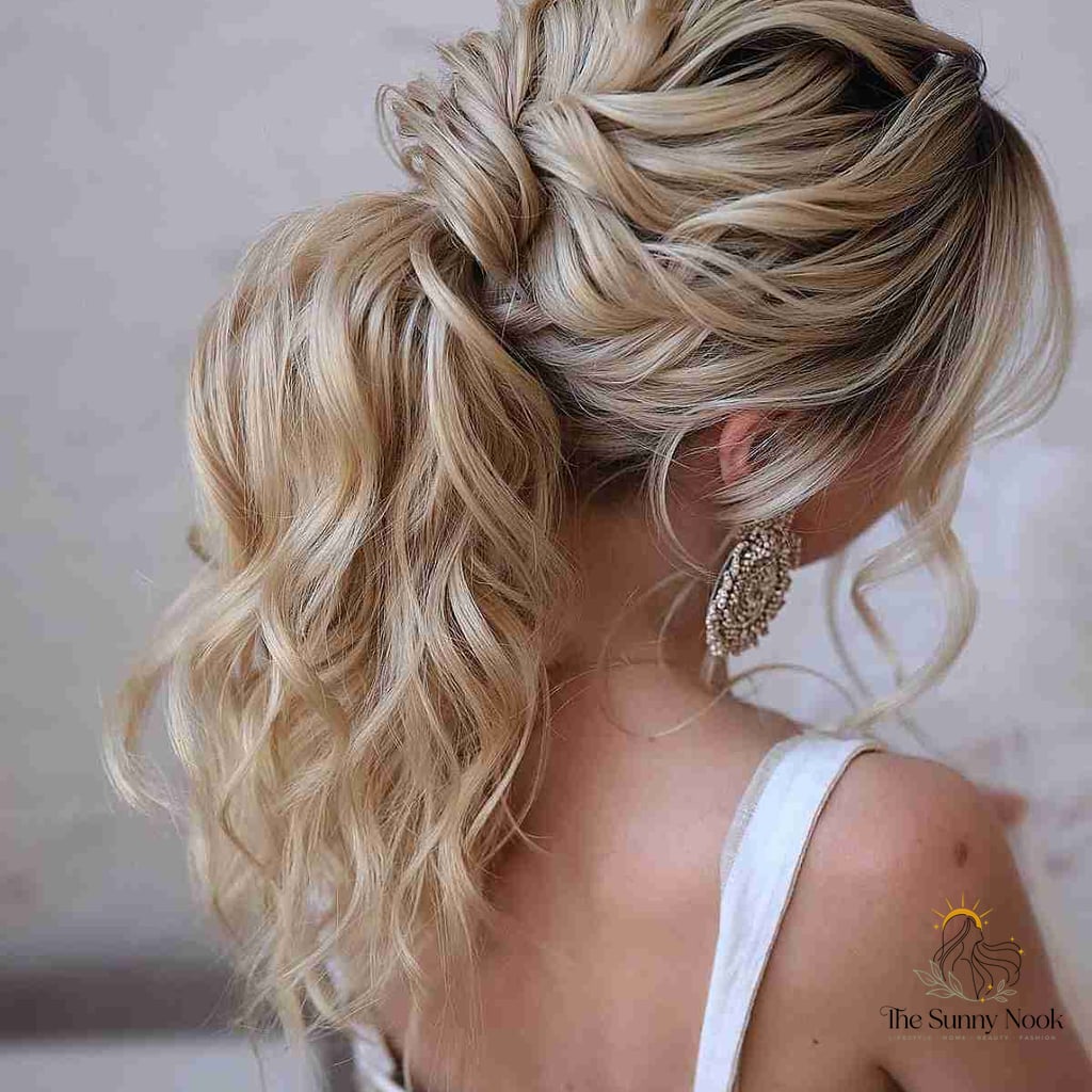 Stunning Textured Blonde Updo