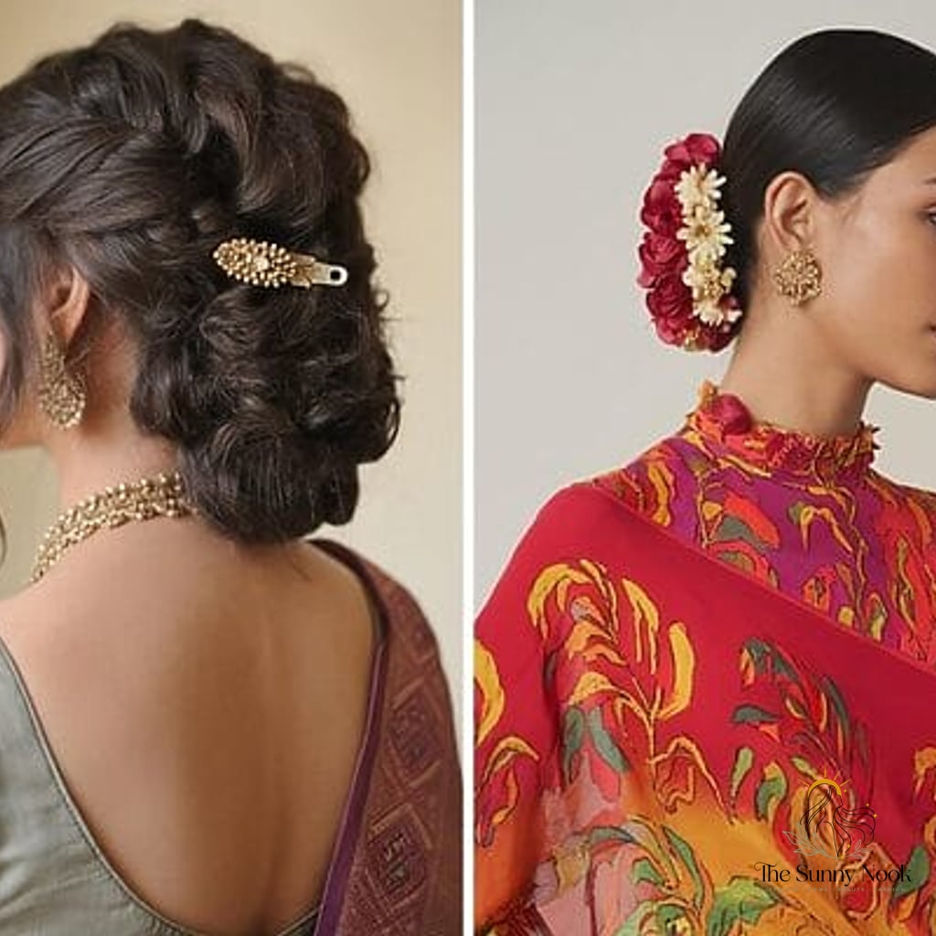 11 Hairstyles For Medium Length Hair Curly You'll Want to Re-Create Immediately 3 Stunning Traditional Saree Hairstyles