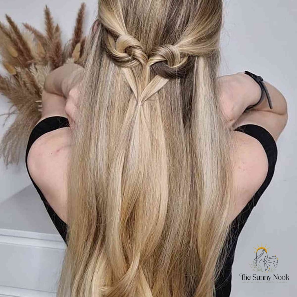 Stylish Half-Up Twisted Hairstyle for Long Hair