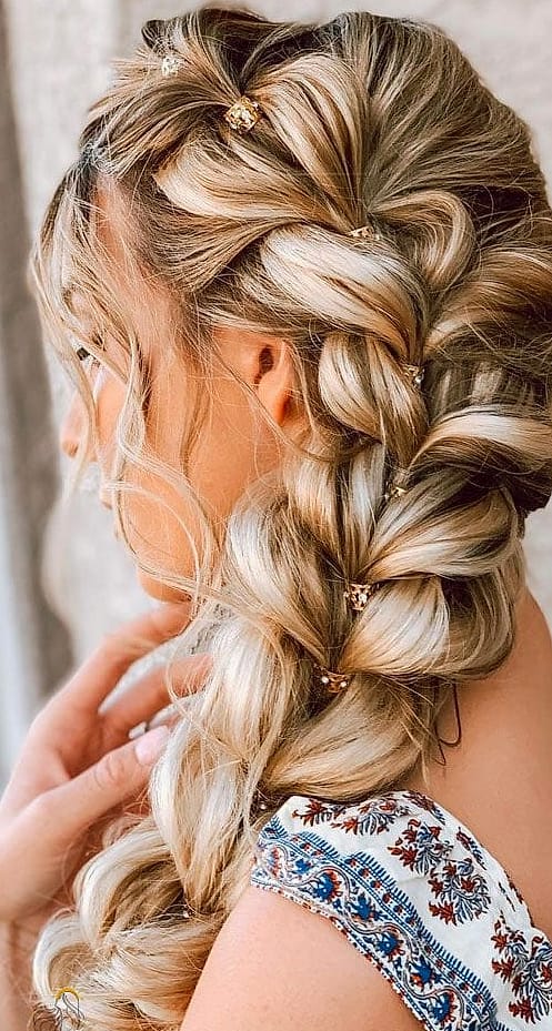 Stylish Side Braided Bob
