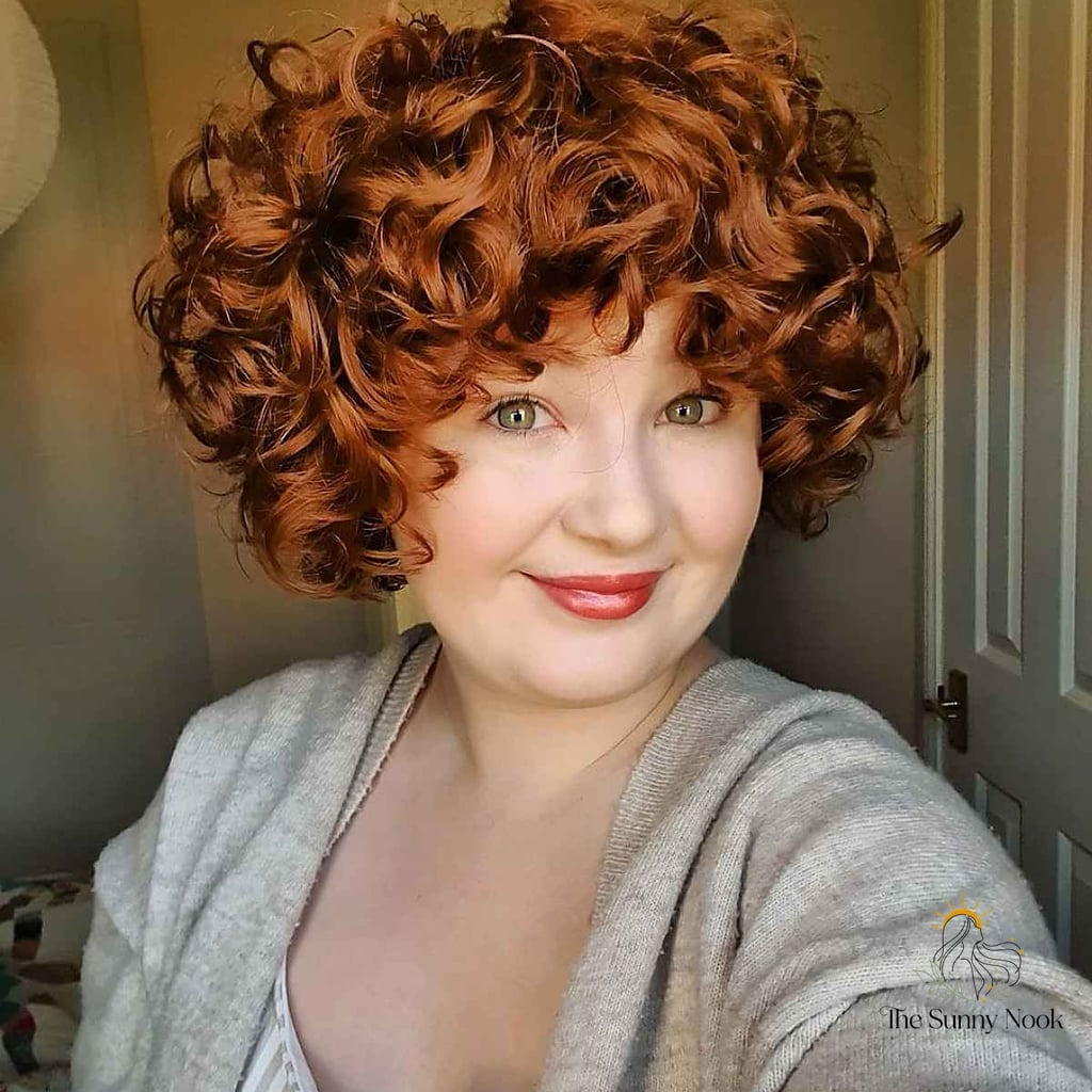 Sweet Ginger Short Haircut for Curly Hair