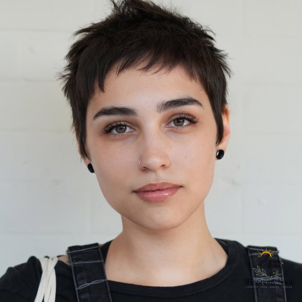 23 Cute Short Hair Hairstyles Perfect for Your Next Salon Appointment 16 Textured Pixie with a Fringe That Frames Your Cheekbones