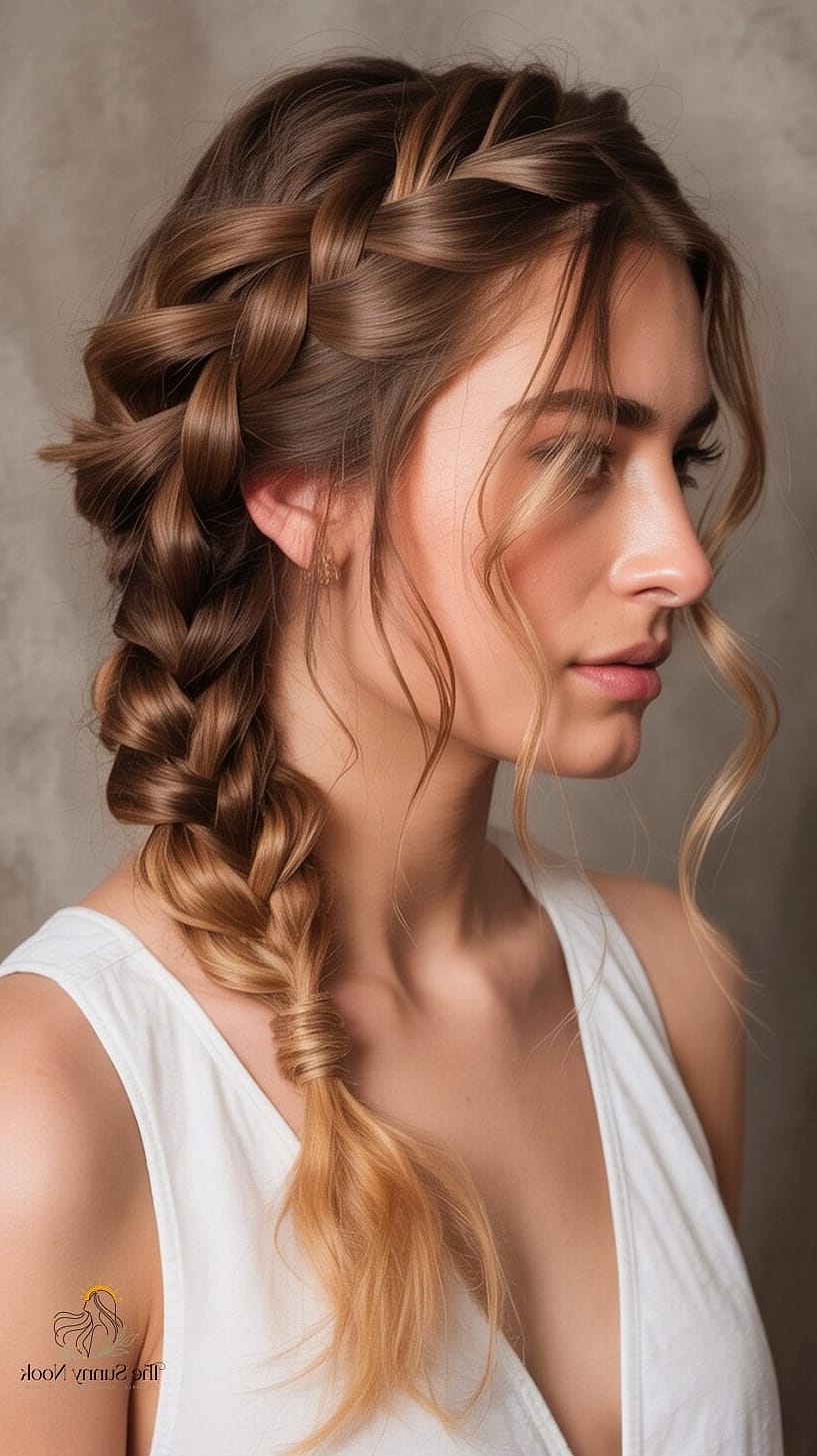 27 Stunning One Braid Hairstyles Worth Bookmarking Today 15 Textured Undone Braid