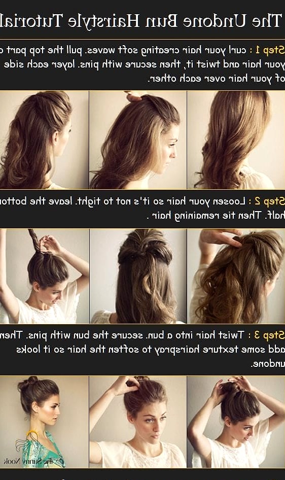 17 Simple Bun Hairstyles That Are Actually Easy to DIY 16 Textured Undone Bun