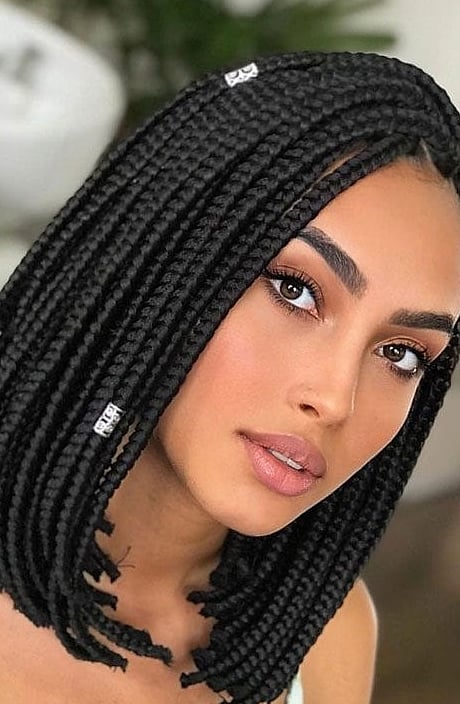 Trendy Braided Bob with Chic Details