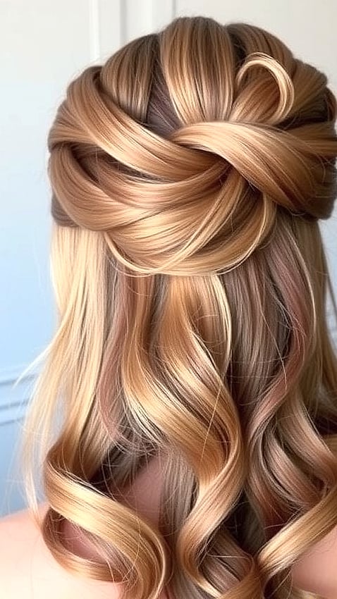 16 Gym Hairstyles For Medium Hair Inspo That's Giving Us Everything 6 Twisted Half-Up Style