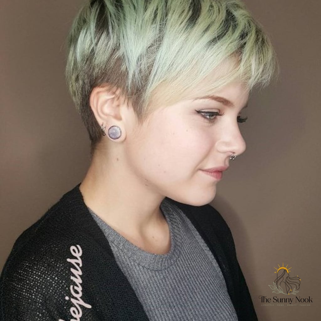 17 Gorgeous Short Hairstyles For Round Faces for Every Hair Type 10 Two-Tone Undercut Pixie