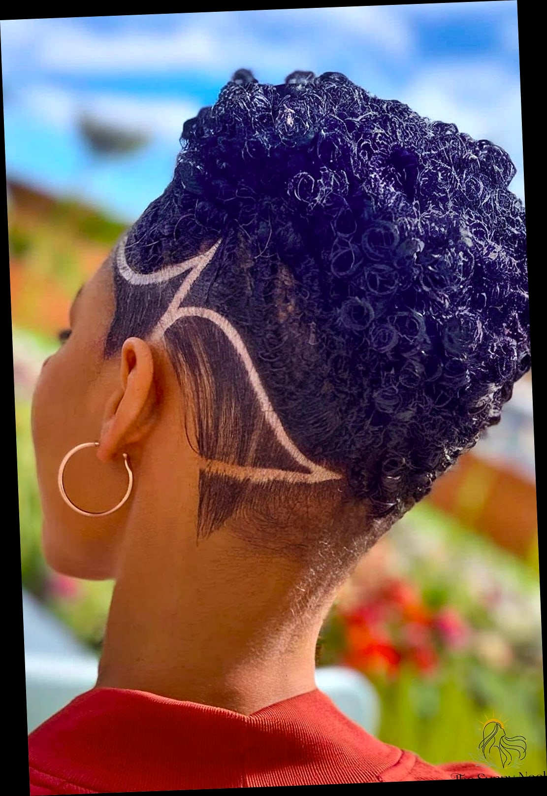 Undercut with Designs on Natural Hair