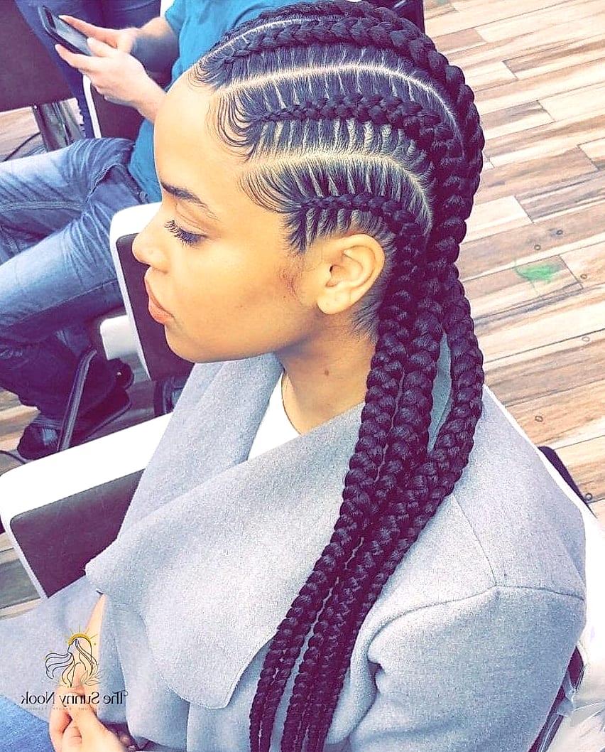22 Cute Cornrow Hairstyles You'll Want to Re-Create Immediately 5 Very Long Ghana Braids and Loose Curls